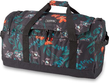Спортивна сумка Dakine EQ Duffle 50L, міцна та містка, з двосторонньою блискавкою, чорна, для тренажерного залу та подорожей