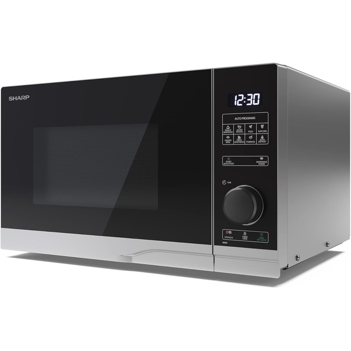 Мікрохвильова піч SHARP PS234AES 900 Вт, 10 режимів, розморожування, срібляста, 483x281x377 мм