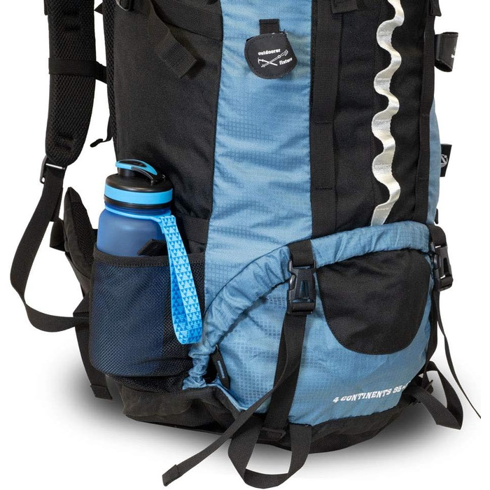 Рюкзак outdoorer Backpacker 4 Continents 85+10 л з фронтальним відкриттям і дощовиком для подорожей, трекінгу та бекпекінгу