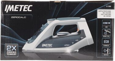 Парова праска Imetec ZeroCalc Z1 2500 з антикальцієвою технологією, багатоступінчастою нержавіючою підошвою, 2200 Вт, паровий удар 120 г/хв, система Calc-Clean