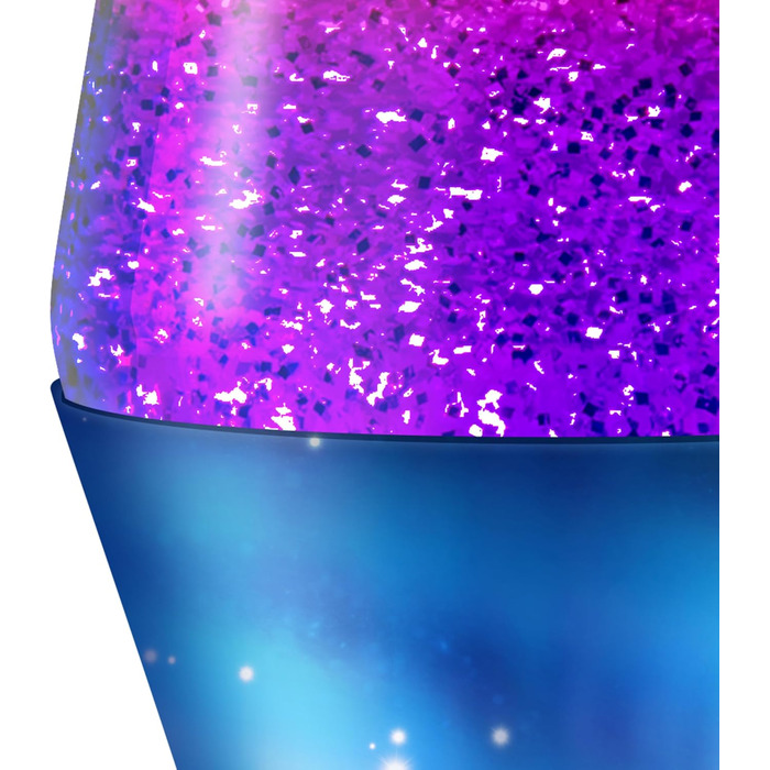 Лава-лампа Lava Lampe 2103: білий віск, синя рідина, срібляста основа та ковпак, висота 36.8 см, декоративний нічник для створення атмосфери