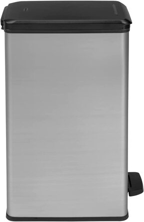 Смітник Curver Deco Slim 40 л, пластик, чорний/металік, 42x25x61 см