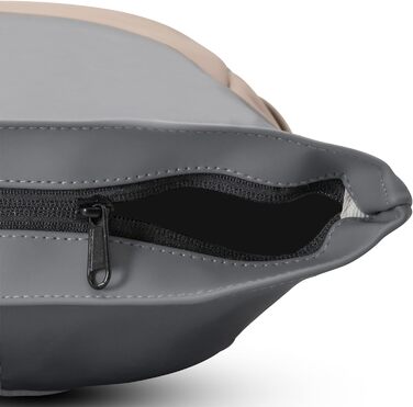Рюкзак Johnny Urban Harvey Medium ролтоп для жінок і чоловіків, з відділенням для ноутбука 15 л, водостійкий, бежево-сірий, матове PU-покриття, для міста, навчання та бізнесу