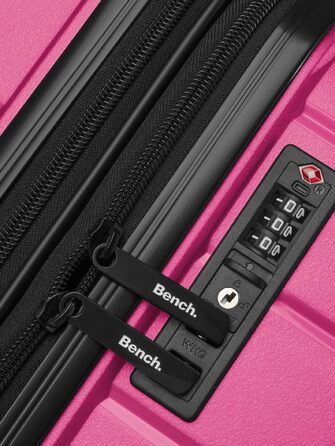 Набір валіз для подорожей Bench Paris, 3 предмети, поліпропілен, Arctic-pink (розмір M), з TSA-замком та 4 подвійними колесами