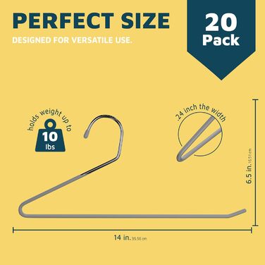 Набір вішалок для штанів Lifemaster з металу, елегантний, неслизький, компактний, для штанів, покривал та джинсів, з гумовим покриттям та відкритим кінцем, стильний дизайн, 50 шт.
