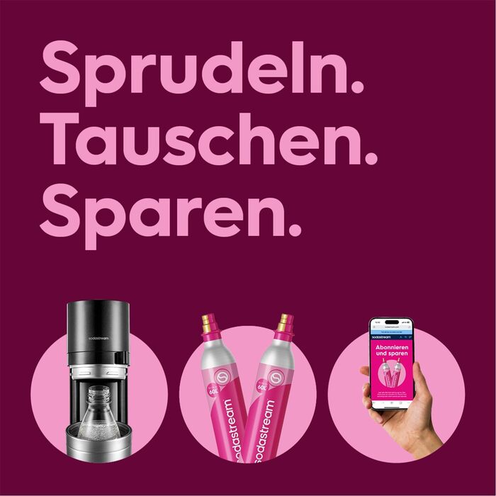 Сифон для води SodaStream Duo Family Pack: з CO2-циліндром, 2 скляними та 2 пластиковими пляшками по 1л (придатні для ПММ), білий, висота 44 см