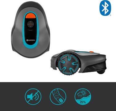 Робот-газонокосарка Gardena SILENO minimo 500 м² з Bluetooth, інтелектуальна автоматична косарка, керування через додаток, німецька версія