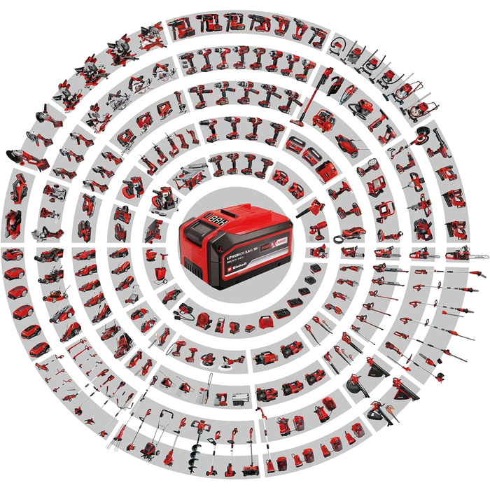 Акумуляторний ручний пилосос Einhell TE-VC 18 Li-Solo Power X-Change, 540 мл, 3 насадки, подовжувач, настінне кріплення, без акумулятора і зарядного пристрою, чорний/червоний