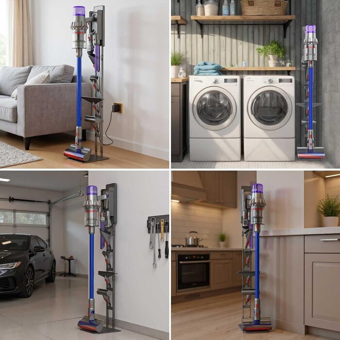 Підставка для пилососа Dyson V15 V12 V11 V10 V8 V7 V6 та серії DC — Стійка для зберігання з вугільцевої сталі з антиковзаючим дизайном
