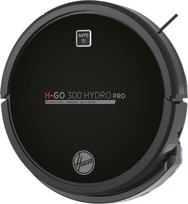 Робот-пилосос Hoover Hydro Pro з Wi-Fi, 120 хв автономності, сумісний з iOS та Android, дистанційне керування, антиударний, захист від падінь