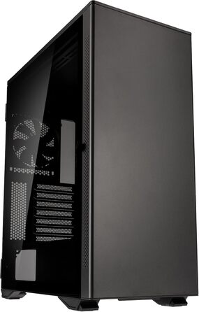 Ігровий корпус для ПК Kolink Stronghold Barricade E-ATX з відкидними дверцятами з загартованого скла, знімною верхньою панеллю, 2 вентиляторами 120 мм, чорний Midi Tower