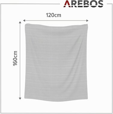 Електрична грілка-ковдра Arebos з плюшу 160 x 120 см з таймером, бордова