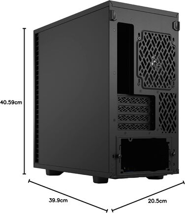 Корпус Fractal Design Define 7 Mini Black, алюміній/сталь, безшумний, Micro ATX, міні-тауер