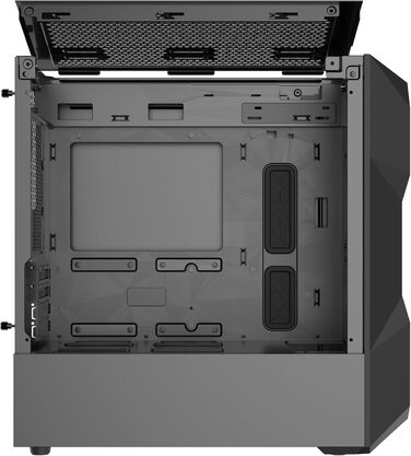 Корпус для ПК Cooler Master TD300 Mesh Mini-Tower для Micro-ATX та Mini-ITX, ігровий корпус з високим повітряним потоком, 2 ARGB вентилятори 120 мм, бічна панель із загартованого скла, знімна кришка, ARGB/PWM-хаб