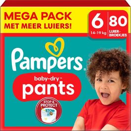 Підгузки-трусики Pampers Baby Dry Pants, розмір 6 (14-19 кг), Mega Pack, 80 шт.