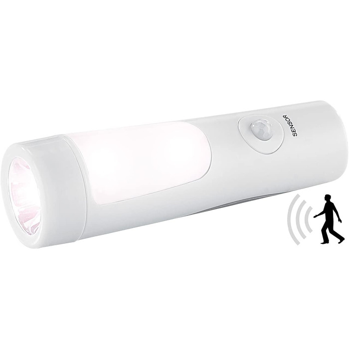 Аварійна LED-лампа Lunartec 4-в-1 з акумулятором, датчиками руху та світла, нічник і ручний ліхтар для дому, вмикається при відключенні електроенергії