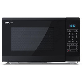 Мікрохвильова піч SHARP YC-MS252AE-B, 900 Вт, 11 режимів, функція розморожування, чорна