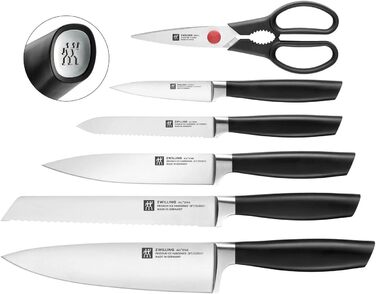 Набір ножів Zwilling All Star з технологією KiS, 7 предметів, кухонні ножі, білий