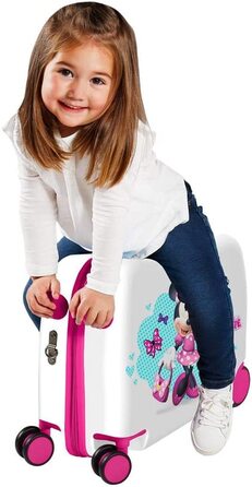 Дитяча валіза Disney Minnie Mouse 34л, ABS, комбінований замок, 4 колеса, багатобарвна, ручна поклажа