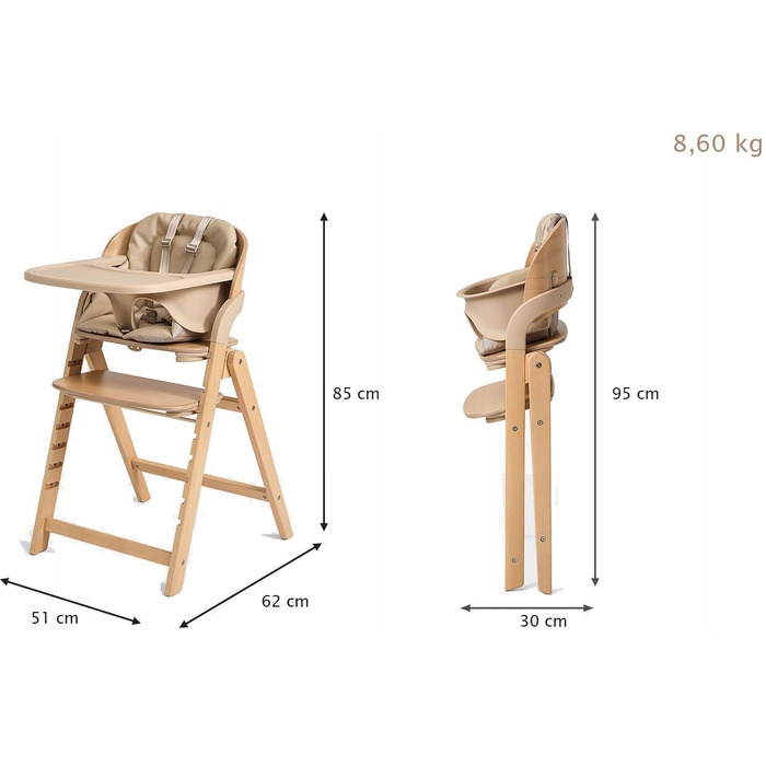 Стілець для годування Future Design Me&You Natural Beige