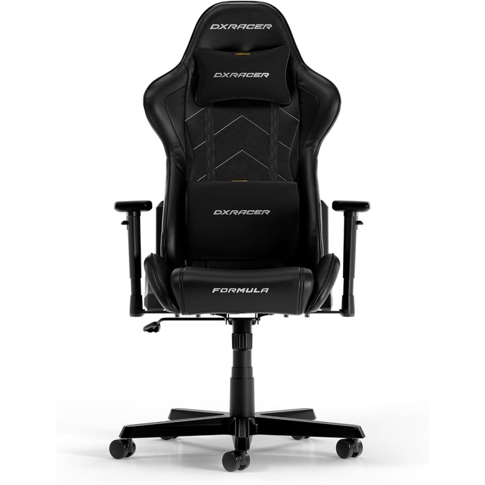 Ігрове крісло DXRacer Formula L чорне, штучна шкіра, оригінал