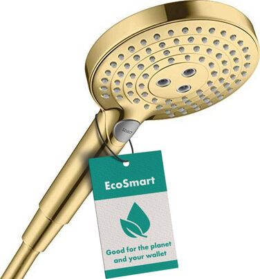 Душова лійка Hansgrohe Raindance Select S, 9 л/хв (EcoSmart), ручна, 3 режими, діаметр 120 мм, з антикальк-функцією, (золотий колір), економна