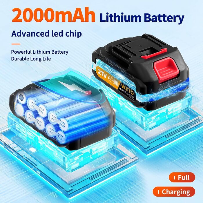 Акумуляторний мийний пістолет високого тиску 80 бар 270 л/год з 2x3000mAh акумуляторами, портативний, бездротовий, 6-в-1, з регульованою насадкою, шлангом 5м для авто та підлоги (чорний з відром)