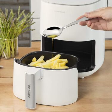 Аерофритюрниця Cecotec Cecofry Deluxe Rapid Sun 2,5 л, 1400 Вт, 8 програм, до 200°C, біло-бежева