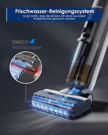 Tineco Floor One S5: Розумний акумуляторний пилосос 2-в-1 для вологого та сухого прибирання з технологією iLoop, для твердих підлог та шерсті тварин