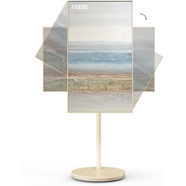 Мобільна TV підставка FITUEYES Design для 24-48'' з колесами, обертанням 90°, компактна, для офісу, спальні, вітальні, натуральне дерево
