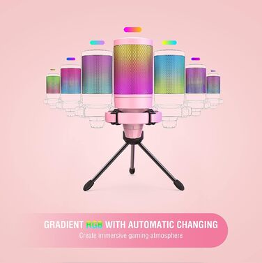 Ігровий USB-мікрофон FIFINE для ПК, PS4, PS5, Mac з підставкою, кнопкою вимкнення звуку, поп-фільтром і антивібраційним кріпленням для стрімінгу, подкастів і студії