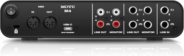 MOTU M4 - Аудіоінтерфейс USB 4x4, професійний звуковий адаптер