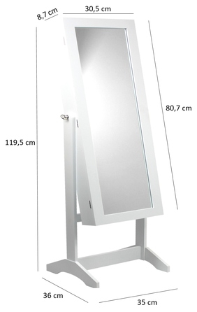 Тумба під умивальник Chomik, білий матовий, 35 см x 119,5 см