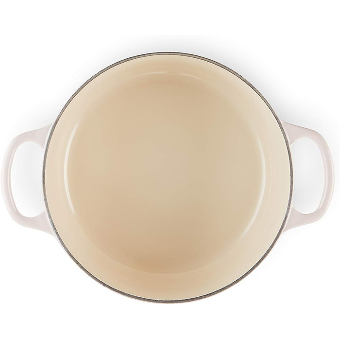 Чавунна каструля Le Creuset Signature з кришкою, 24 см, кругла, 4,2 л, для всіх плит і індукції, рожевий Shell Pink