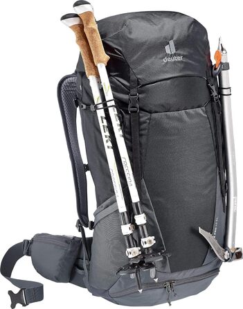 Рюкзак Deuter Futura Pro 42 EL, 42 л, чорний/графіт, для трекінгу та походів, великий розмір