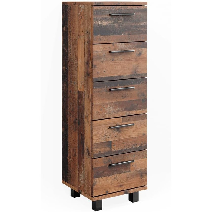 Пенал для ванної Vicco Ilias, дуб рустикальний, 30x95 см, 5 шухляд