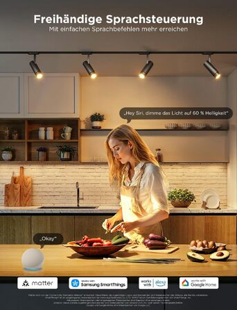 Розумні LED лампи Govee GU10 RGBWW, підтримка Matter, Alexa, Google Home, керування через Wi-Fi, зміна кольорів, синхронізація з музикою, диммер, набір 2 шт.