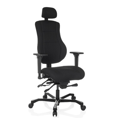 Офісне крісло / Крісло керівника 24 ГОДИНИ BASIC Тканина чорна hjh OFFICE