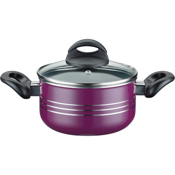 Набір каструль GSW MILANO COLOR, 4 шт., лілові, 38x25.5x14 см