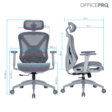 Крісло офісне Officepro Atlas OC630G-DG-DG
