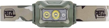 Ліхтарик налобний PETZL Aria 2, камуфляж зелений, для туризму та кемпінгу