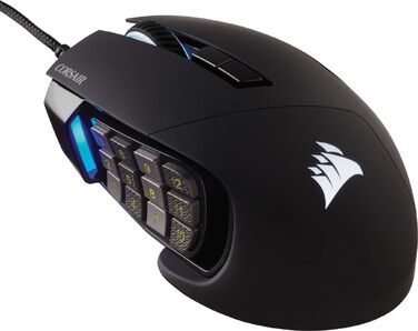 Ігрова миша Corsair Scimitar RGB Elite для MOBA/MMO, дротова, чорна