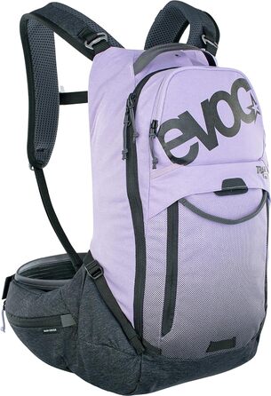 Рюкзак EVOC TRAIL PRO 16л з захистом спини, мультиколір, для трейлрайдингу та перегонів, розмір S/M, LITESHIELD PLUS, легкий, широкий пояс, відсік для питної системи 3л