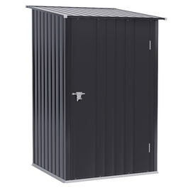 Outsunny Garden Shed Садовий сарай 1 x 1 м Металевий садовий сарай Садовий сарай 0,92 м² Оцинкована сталь Темно-сірий