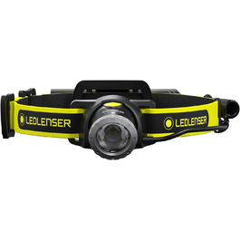 Ліхтар налобний Ledlenser iH8R, 600 люмен, акумуляторний, з кріпленням на шолом і чохлом, USB-зарядка, для професіоналів