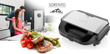 Сендвічниця ETA Sorento 4-в-1 з антипригарним покриттям, вафельниця, гриль, 900 Вт