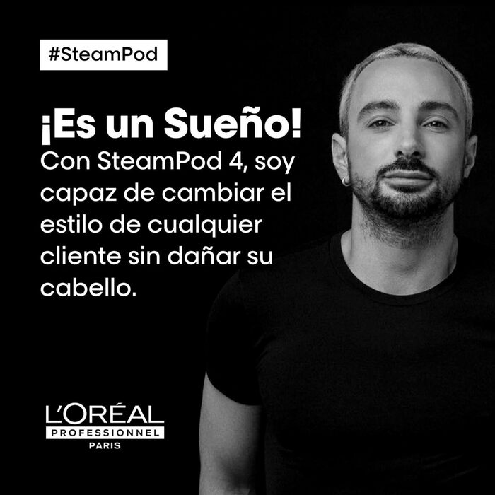 L'Oréal Professionnel SteamPod 4 професійний паровий стайлер для волосся з паровою технологією, для всіх типів волосся, вирівнює та створює локони