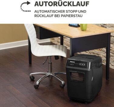 Fellowes Autofeed AutoMax 90M: Шредер для паперу з автоподачею, P4, 90 аркушів/хв, 17 л, тихий, для офісу
