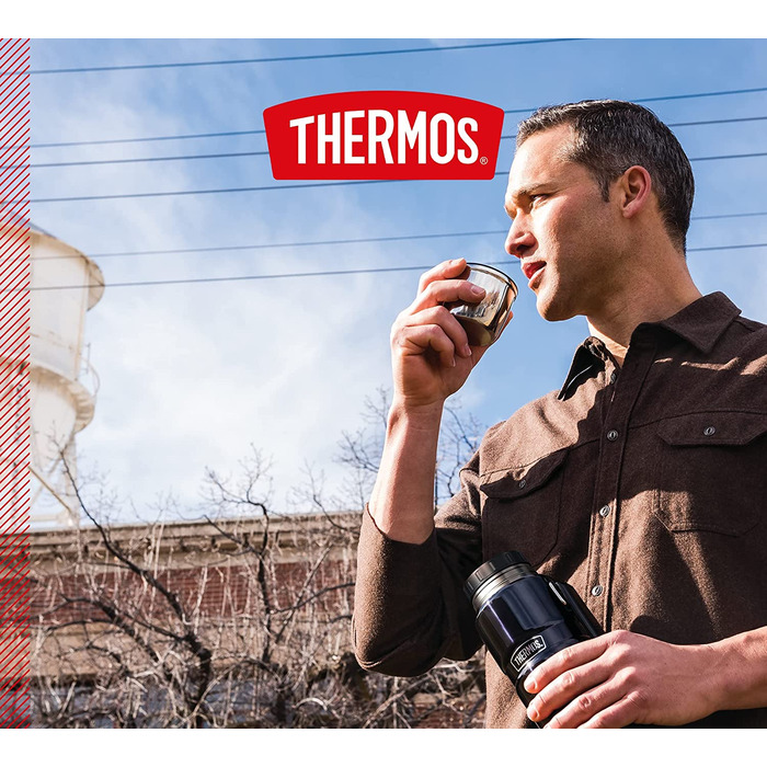 Термос Thermos Stainless King 1,2 л, нержавіюча сталь, синій, з ручкою
