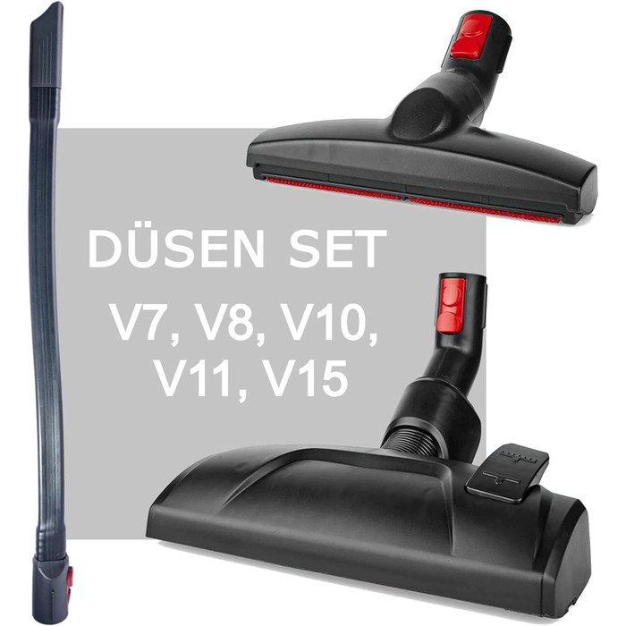 Набір запасних частин Maxorado для пилососів Dyson V7/V8/V10/V11/V15: підлогова насадка, насадка для меблів, щітка, комплект насадок для пилососа